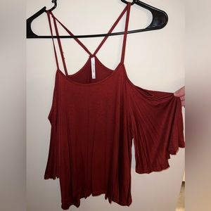 Active USA cold shoulder blouse